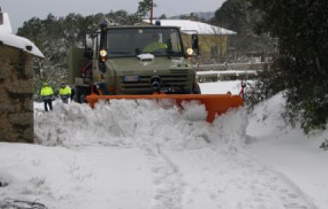 emergenza neve intervento EFS Tempio
