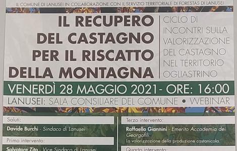 locandina webinar recupero castagno lanusei 28.5.21