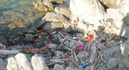 Rifiuti vari portati dal mare all'Asinara Rifiuti vari portati dal mare all'Asinara