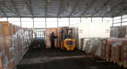 Covid-19 fiera Cagliari protezione civile (foto Carlo Cao) 2