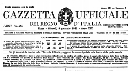 Gazzetta Ufficiale del Regno d'Italia 1941