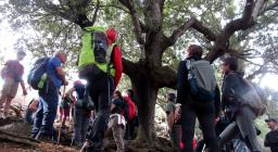 un'istantanea durante la visita al bosco di Tuviois