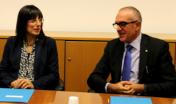 L'assessore Donatella Spano con il nuovo commissario straordinario Pulina